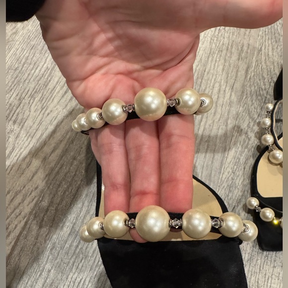 Jimmy Choo Amara black pearl slide sandals - Picture 7 of 8